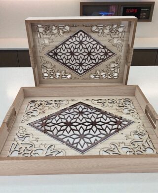 סט *2 מגש עם חריטה מלבני 5*30*40