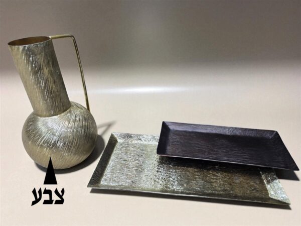 מגש מלבני זהב פסים 17*38