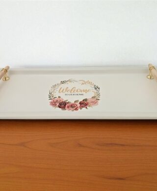 מגש מתכת עם ידיות 3.5*23*55 WELCOME מגש מתכת עם ידיות 3.5*23*55 WELCOME