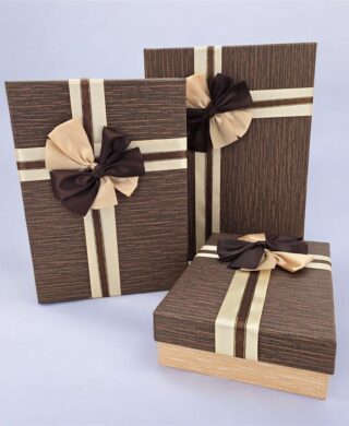 סט *3 קופסאות קרטון 11*25*33 חום