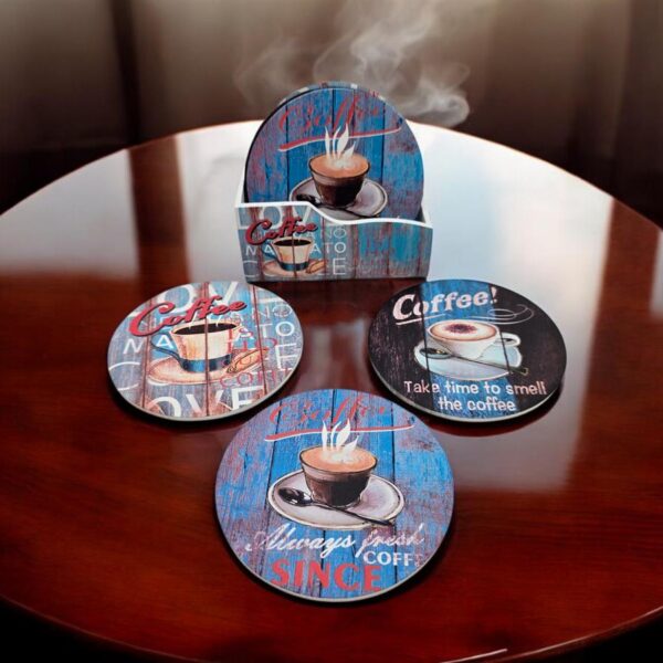 סט *6 תחתיות+מעמד עגול 10 סמ.