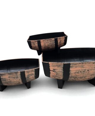 חצי חבית כפרי 18*28*42 פלסטיק