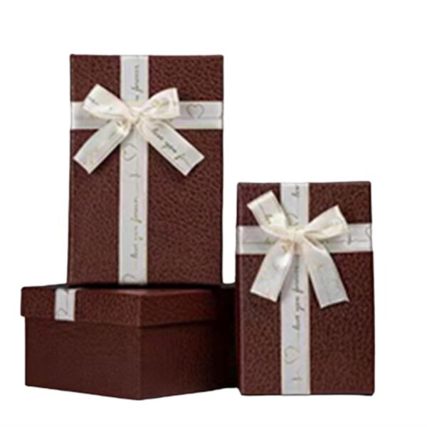 סט *3 קופסאות קרטון עם פפיון 9*21*29