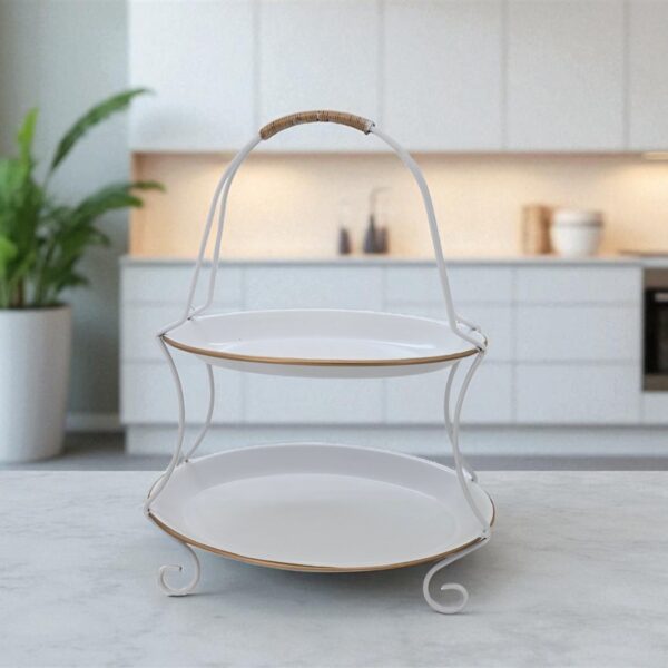 מעמד 2 קומות מתכת אובלי 41*22*33