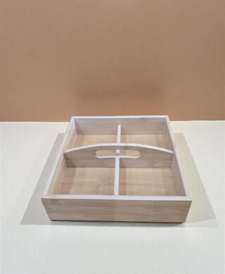 מגש במבוק מחולק עם ידיות 6*25*25