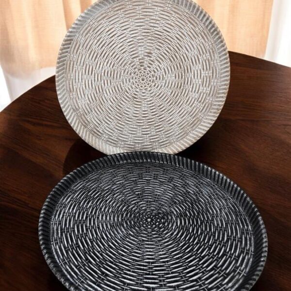 מגש עגול 40 סמ. שחור