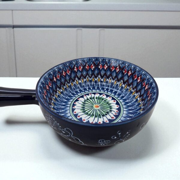 כלי הגשה עגול עם ידיות צבעוני 5.5*15*22