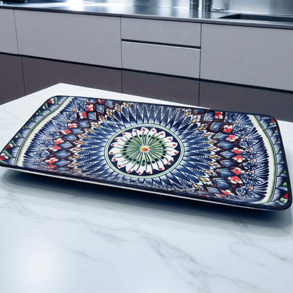 מגש מלבני צבעוני 12*25