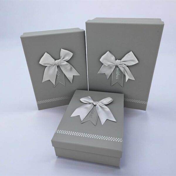 סט *3 קופסאות קרטון 9*21*29 אפור