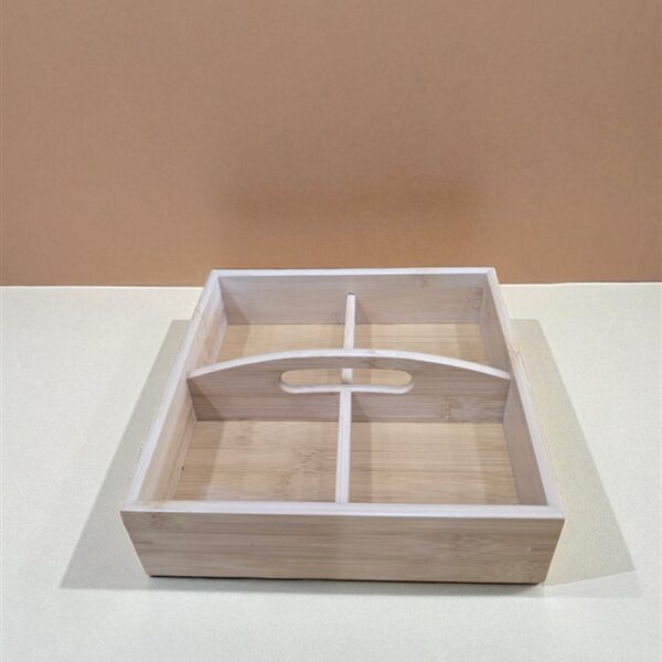 מגש במבוק מחולק עם ידיות 6*28*28