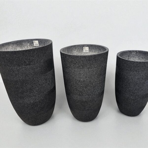 סט *3 בתי עציץ 61*38*38 שחור