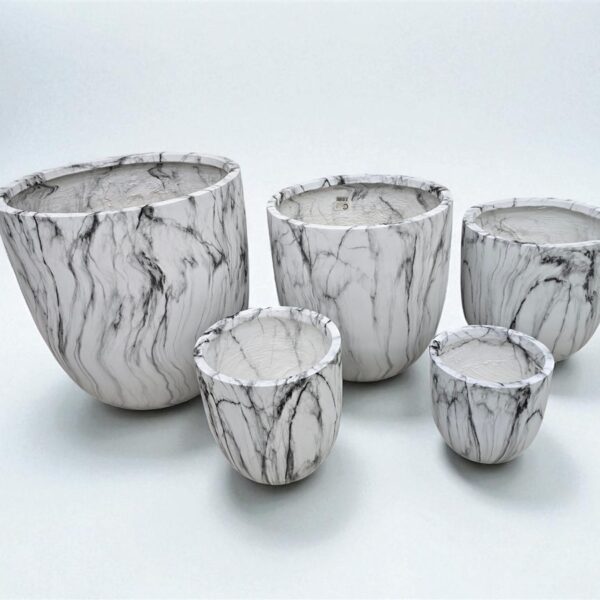 סט *5 בתי עציץ 51*52*52 שייש