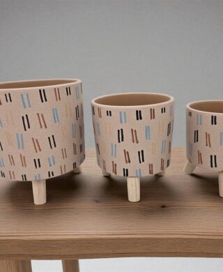 בית עציץ עם רגלי עץ 19*17