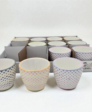 מארז 12 בתי עציץ צבעוניים 8*10