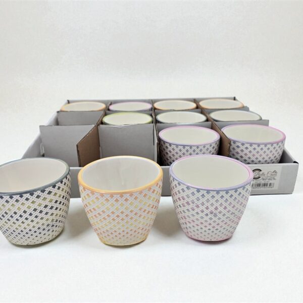 מארז 12 בתי עציץ צבעוניים 8*10