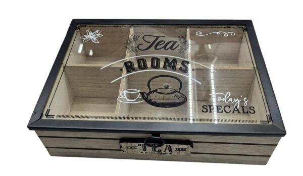 קופסת עץ לתה TEE ROOMS 7*26*24