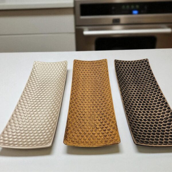 מגש 13*34 מלבן זהב