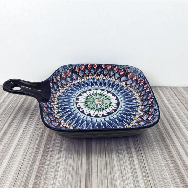 כלי הגשה מרובע עם ידיות צבעוני 3.5*16*22