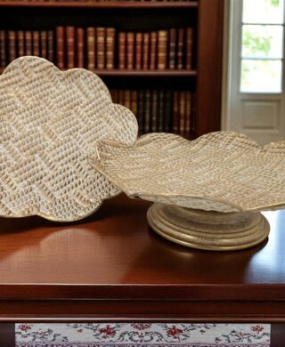 קערה עם רגל עגולה מתכת זהב 10*35 קערה עם רגל עגולה מתכת זהב 10*35