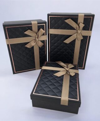 סט *3 קופסאות קרטון 9*21*29 שחור