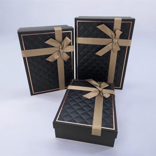 סט *3 קופסאות קרטון 9*21*29 שחור