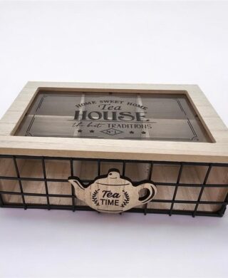 קופסת עץ לתה 8*16*24 TEE HOUSE