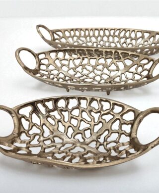 סט *3 מגש אובלי יציקת אלומיניום 11*23*48