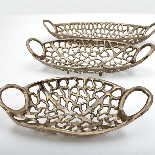 סט *3 מגש אובלי יציקת אלומיניום 11*23*48