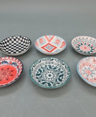 צלחת עגולה דקור 10סמ.