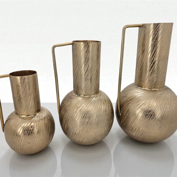 כד עם ידית זהב פסים 37*22