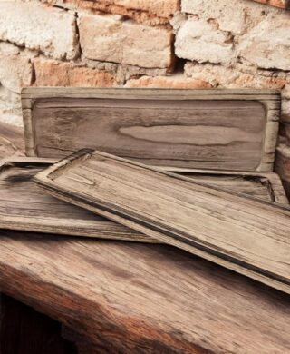 מגש עץ מלבני שטוח 3*18*50