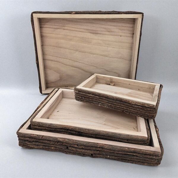 מגש מלבני עץ מגולף 5*36*46