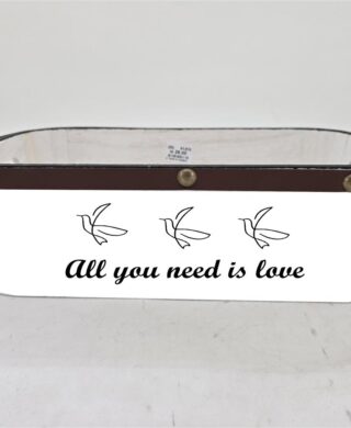 מגש עץ עם ידיות לבן 11*20*36