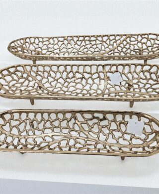 סט *3 מגש אובלי יציקת אלומיניום 10*21*70