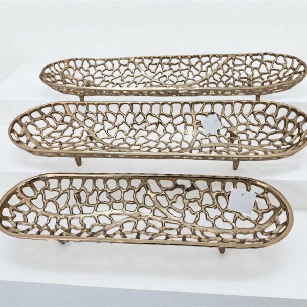 סט *3 מגש אובלי יציקת אלומיניום 10*21*70