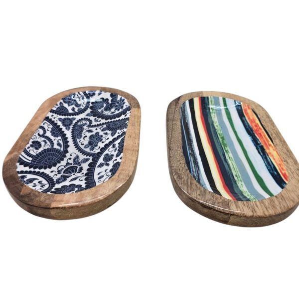 מגש עץ אמייל כחול 12*20 מגש עץ אמייל כחול 12*20