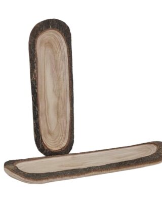 מגש אובלי קליפת עץ 4*20*63 מגש אובלי קליפת עץ 4*20*63