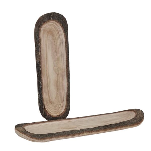 מגש אובלי קליפת עץ 4*20*63