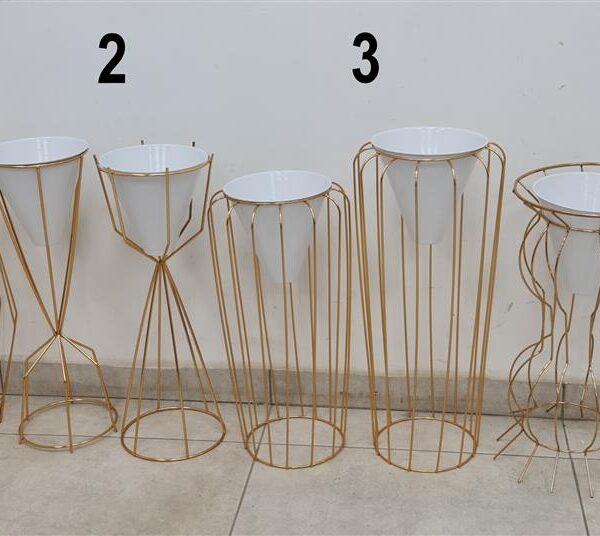 סט *2 מעמד מתכת זהב