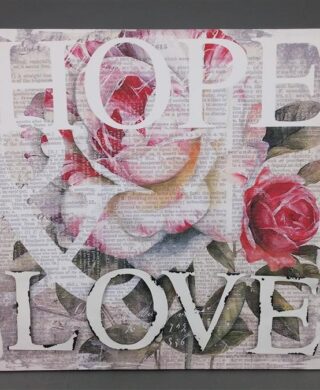 תמונה LOVE מתכת 40*40 תמונה LOVE מתכת 40*40