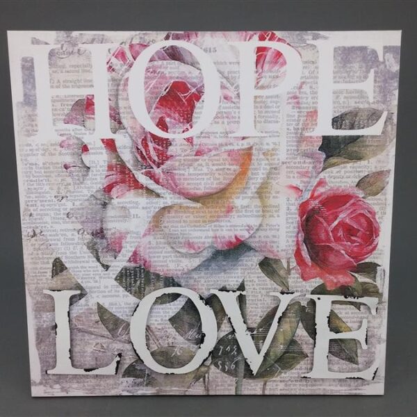 תמונה LOVE מתכת 40*40