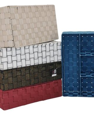 קופסה מחולקת עם מכסה רצועות 10*20*36 כחול קופסה מחולקת עם מכסה רצועות 10*20*36 כחול