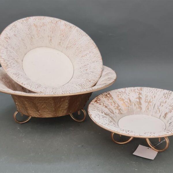 סט *3 קערה עם רגליים מתכת 14*39