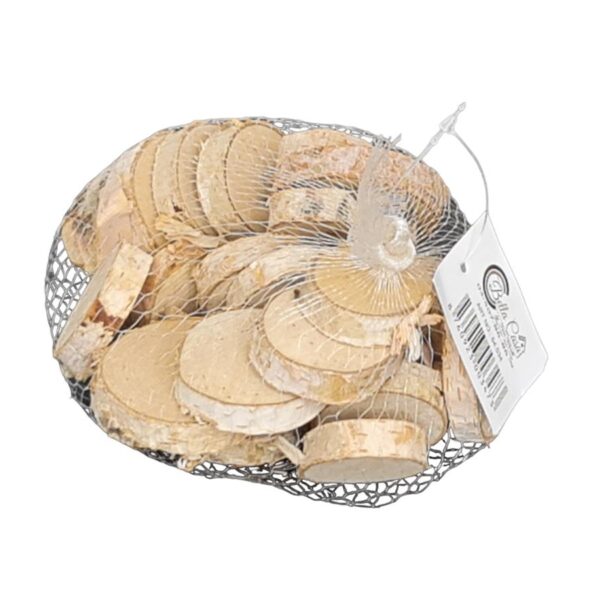 שקית חתיכות עץ עגולות 300 גר.
