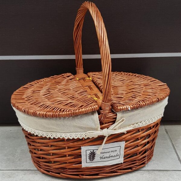 סל פיקניק עם ידית ומכסים 20-42*29*42 סל פיקניק עם ידית ומכסים 20-42*29*42