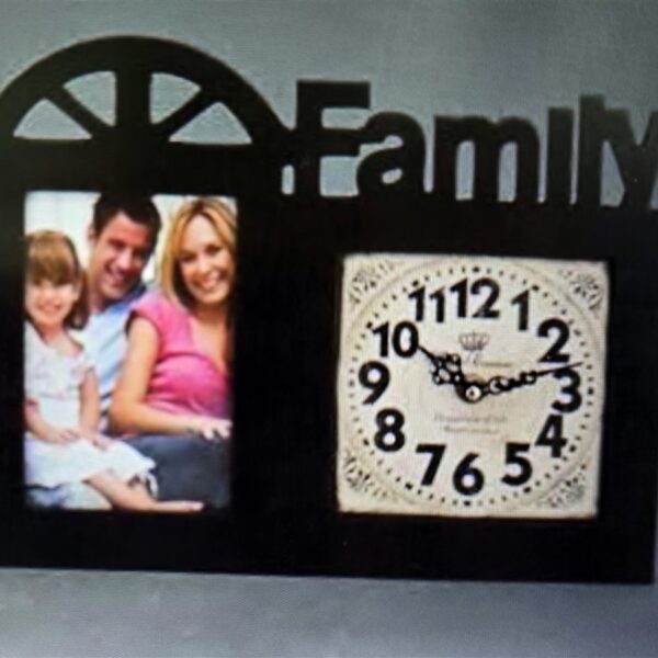 שעון מסגרת לתמונה חום 24*30  FAMILY