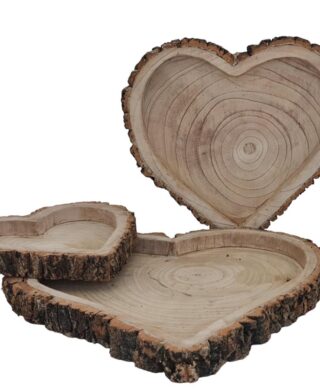 "לב" קליפת עץ 5*51*51