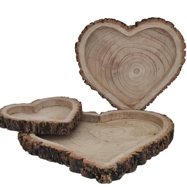 "לב" קליפת עץ 5*51*51