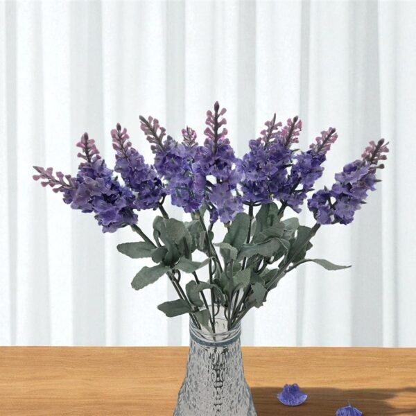 זר לבנדר סגול 10 פרחים 36 ס"מ