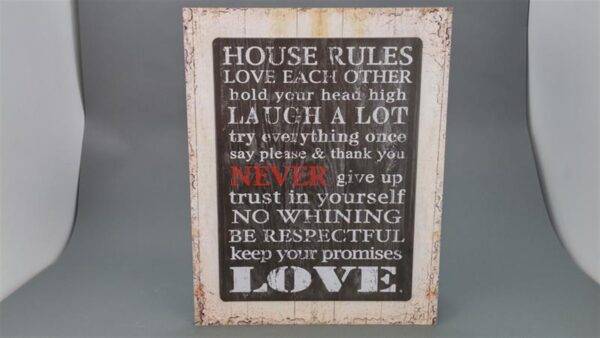 תמונה "HOUSE RULES" 48*38